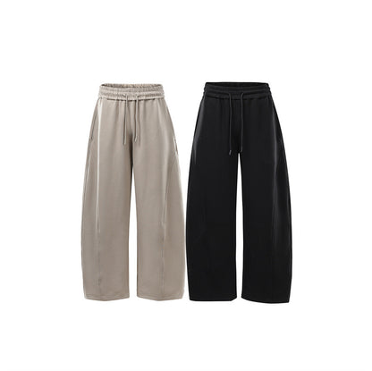 Women's Wide Sweatpants with High Waist, Drawstring and Side Pockets EVA-US