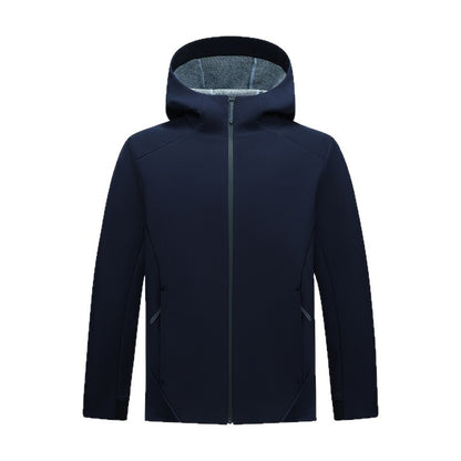 Women's softshell jacket with hood, tailored and windproof outdoor jacket EVA-US