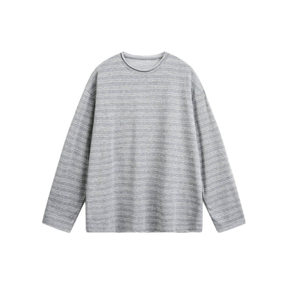 Unisex Oversize-Long Sleeve Shirt made of fine cotton blend with subtle stripe structure EVA-US