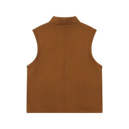 Unisex Utility Vest with V-neck, large flap pockets and button placket EVA-US