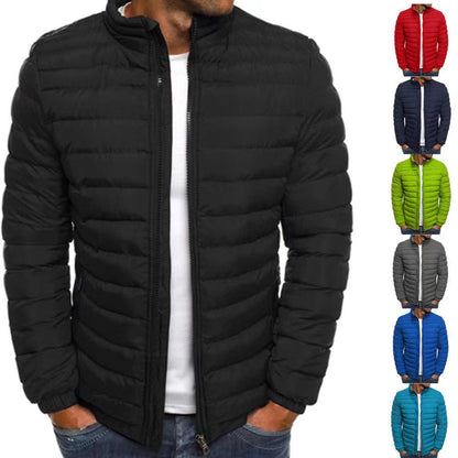 Men's lightweight quilted jacket with high collar and optimal insulation EVA-US