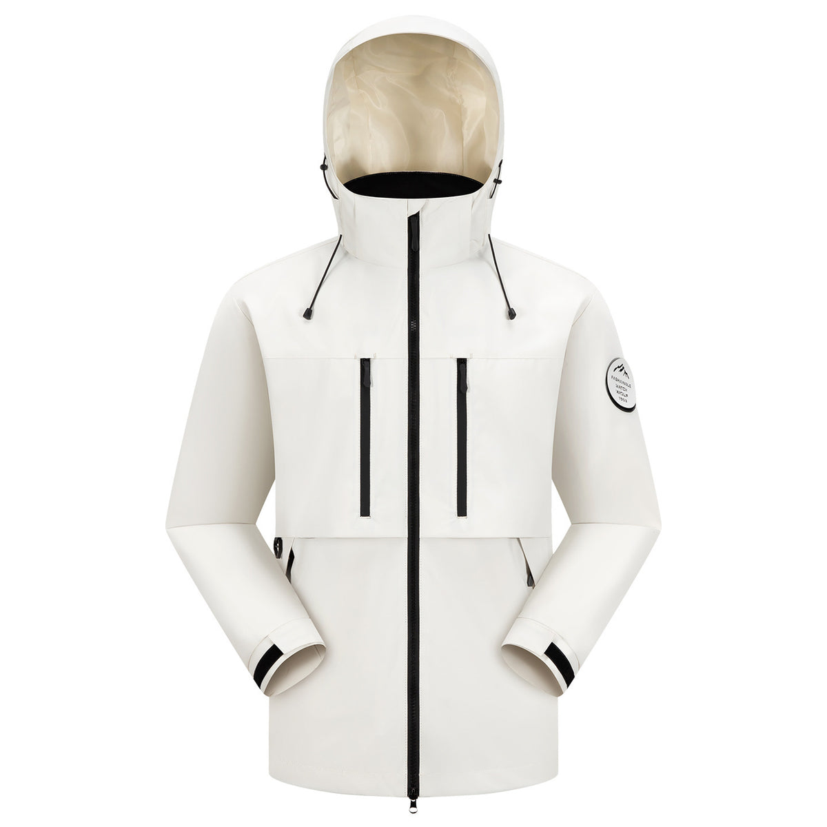 Men's Waterproof Breathable Softshell Outdoor Jacket with Adjustable Hood EVA-US