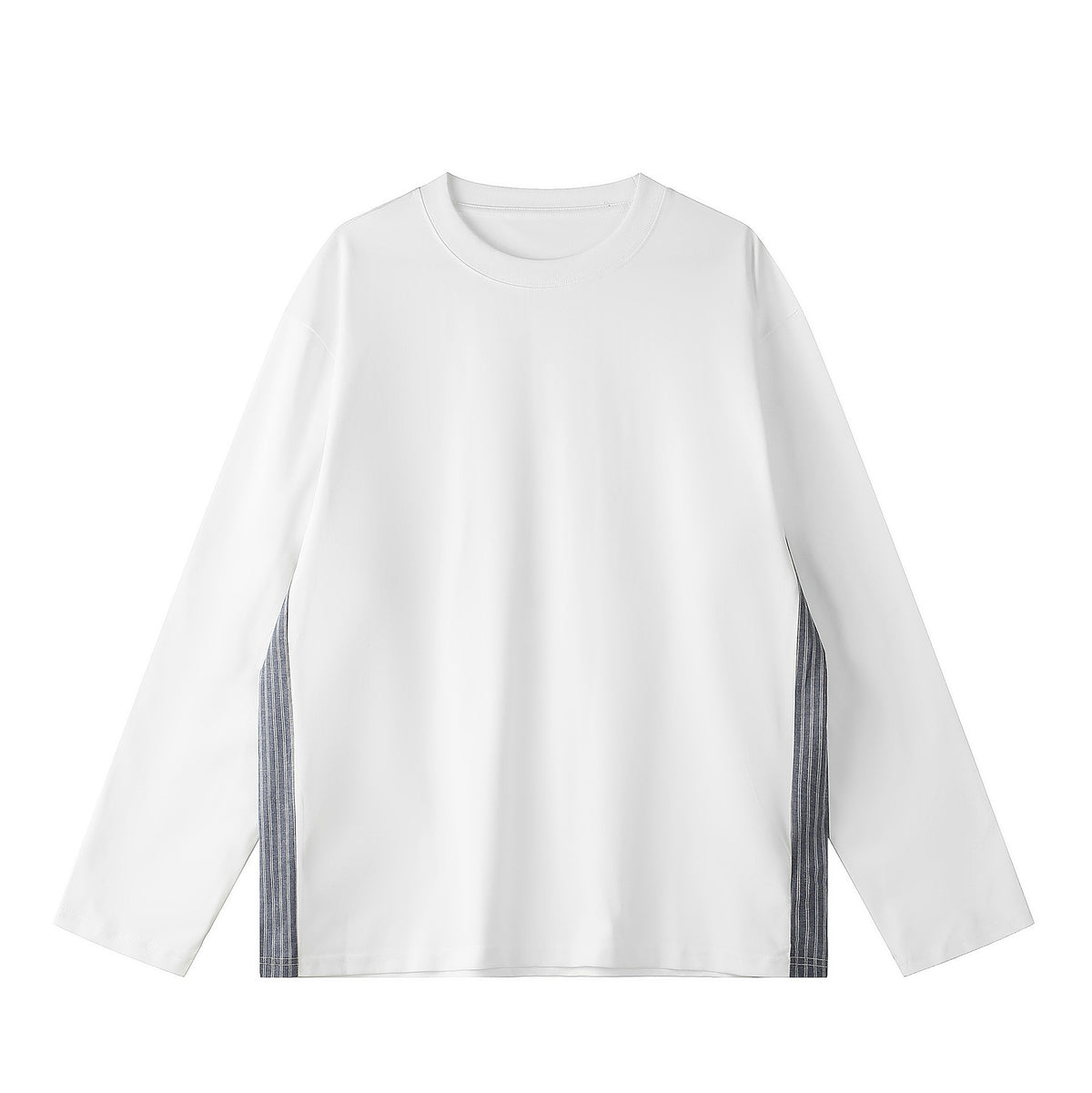 Unisex Oversize Sweatshirt with Side Stripe Panels and Round Neck EVA-US