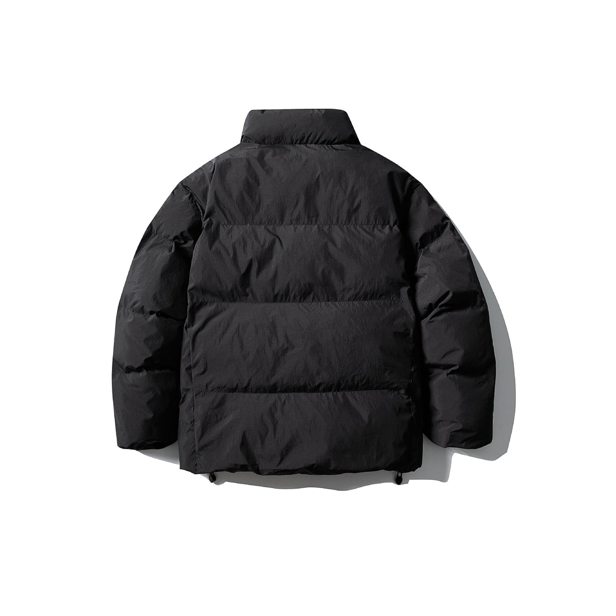 Unisex short-cut square quilted puffer jacket with high funnel collar and adjustable hem EVA-US
