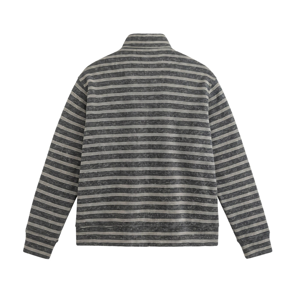 Men's Structured Half-Zip Knit Sweater with Stand Collar EVA-US