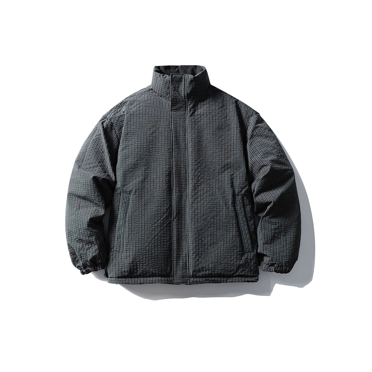 Men's Quilted Thermal Insulation Jacket with High Stand Collar EVA-US