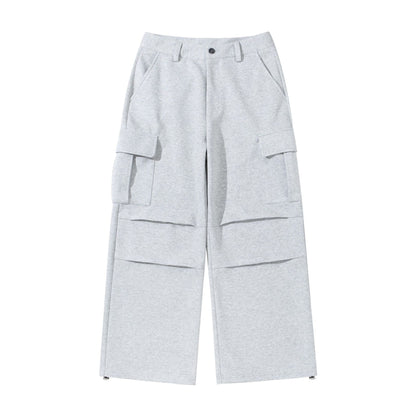 Ladies cargo lounge pants with wide leg, flap pockets and drawstring hem EVA-US