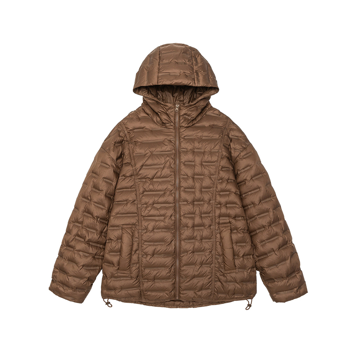 Men's Ultralight Quilted Insulation Jacket with Hood and Adjustable Hem EVA-US