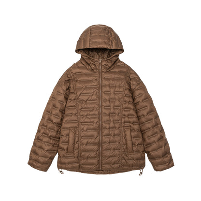 Men's Ultralight Quilted Insulation Jacket with Hood and Adjustable Hem EVA-US