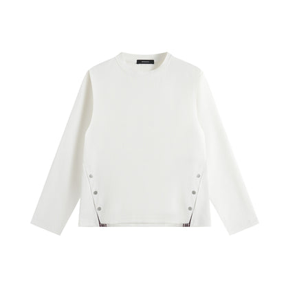 Unisex Oversize Sweatshirt with side snap plackets and round neck EVA-US