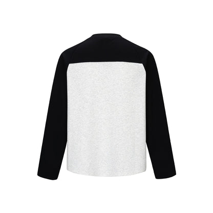 Unisex Raglan-Long Sleeve Sweatshirt made of cotton blend with contrasting sleeves and ribbed round neck EVA-US