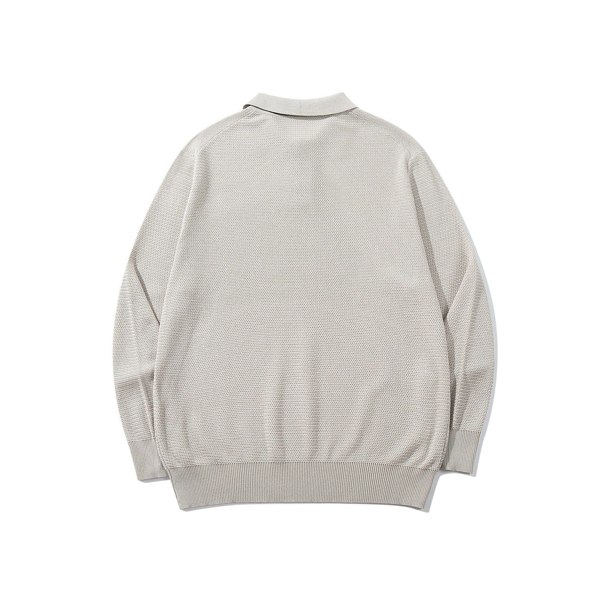 Unisex Waffle Knit Polo in Relaxed Fit with Triple Button Placket and Ribbed Hem EVA-US