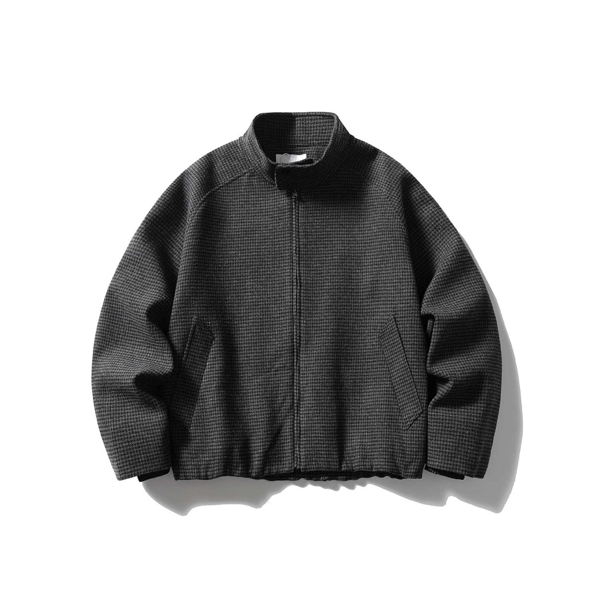 Unisex Short structured blouson jacket with stand-up collar and zipper EVA-US
