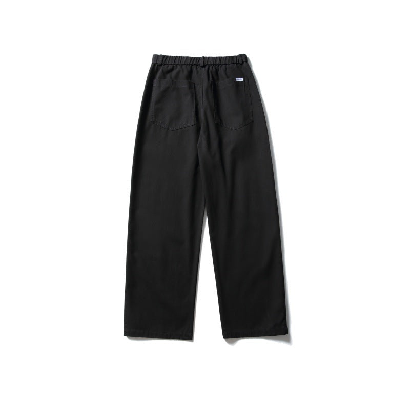 Women's Wide Utility Cargo Pants with Elastic Waistband and Applied Front Pockets EVA-US