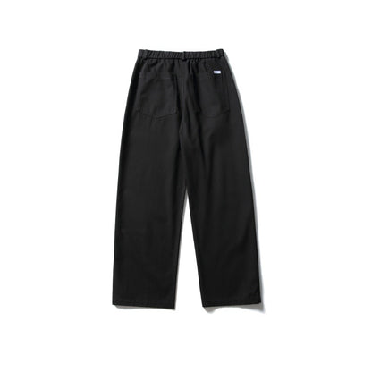 Women's Wide Utility Cargo Pants with Elastic Waistband and Applied Front Pockets EVA-US