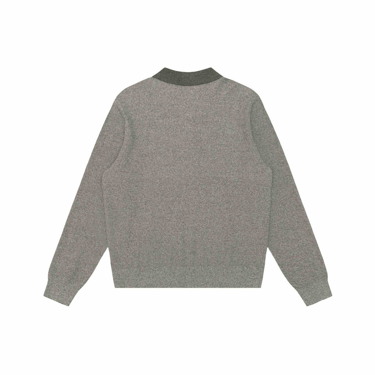 Unisex Structured Polo Collar Knitted Sweater with Half Button Placket EVA-US
