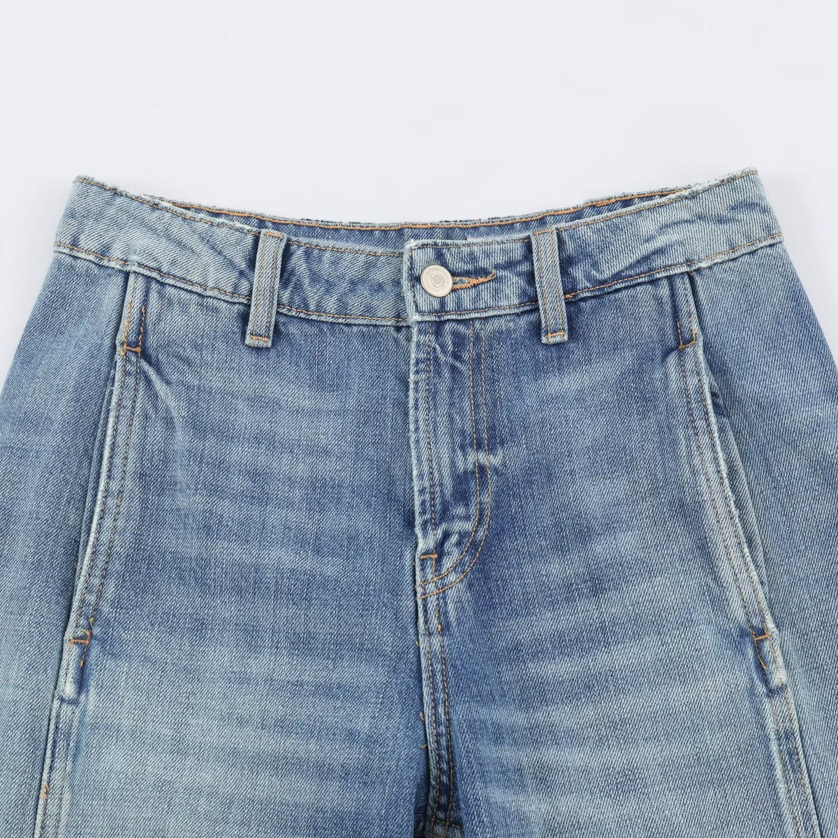Women's cargo jeans with wide legs, high waist and patch thigh pockets EVA-US