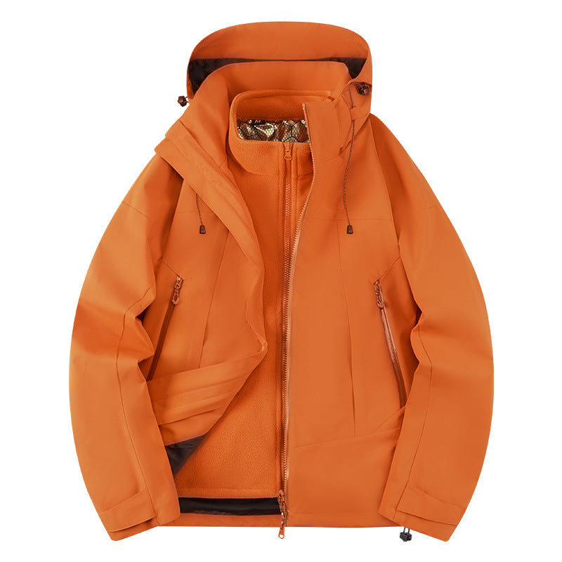 Unisex Softshell Outdoor Jacket with continuous fleece lining, adjustable hood, and water-repellent membrane EVA-US