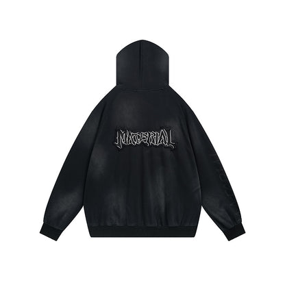 Unisex oversized hoodie with tie-dye wash and statement rear print EVA-US