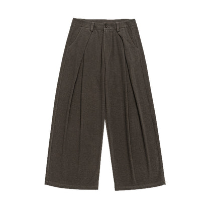 Women's Wide Culotte Pants with Pleats and High Waist EVA-US