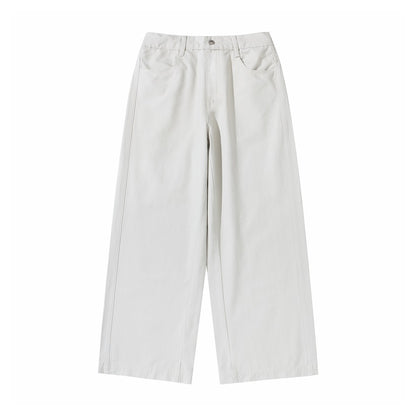Women's high-waisted culotte pants made of cotton twill with wide leg EVA-US