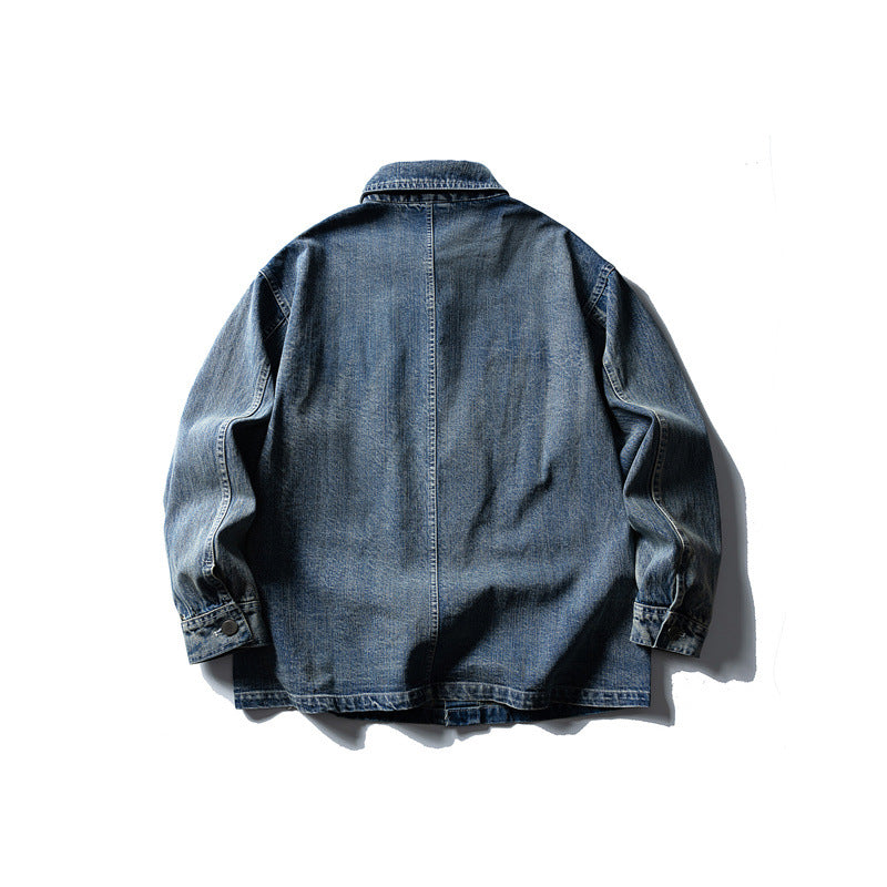 Unisex Boxy-Denim-Blouson with four patch pockets EVA-US