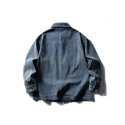 Unisex Boxy-Denim-Blouson with four patch pockets EVA-US