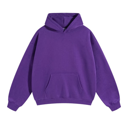 Unisex loose-fitting hoodie made of organic cotton with kangaroo pocket EVA-US