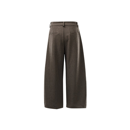 Ladies High-Waisted Culotte Pants with Center Seam, Crease and Double Button Waistband EVA-US