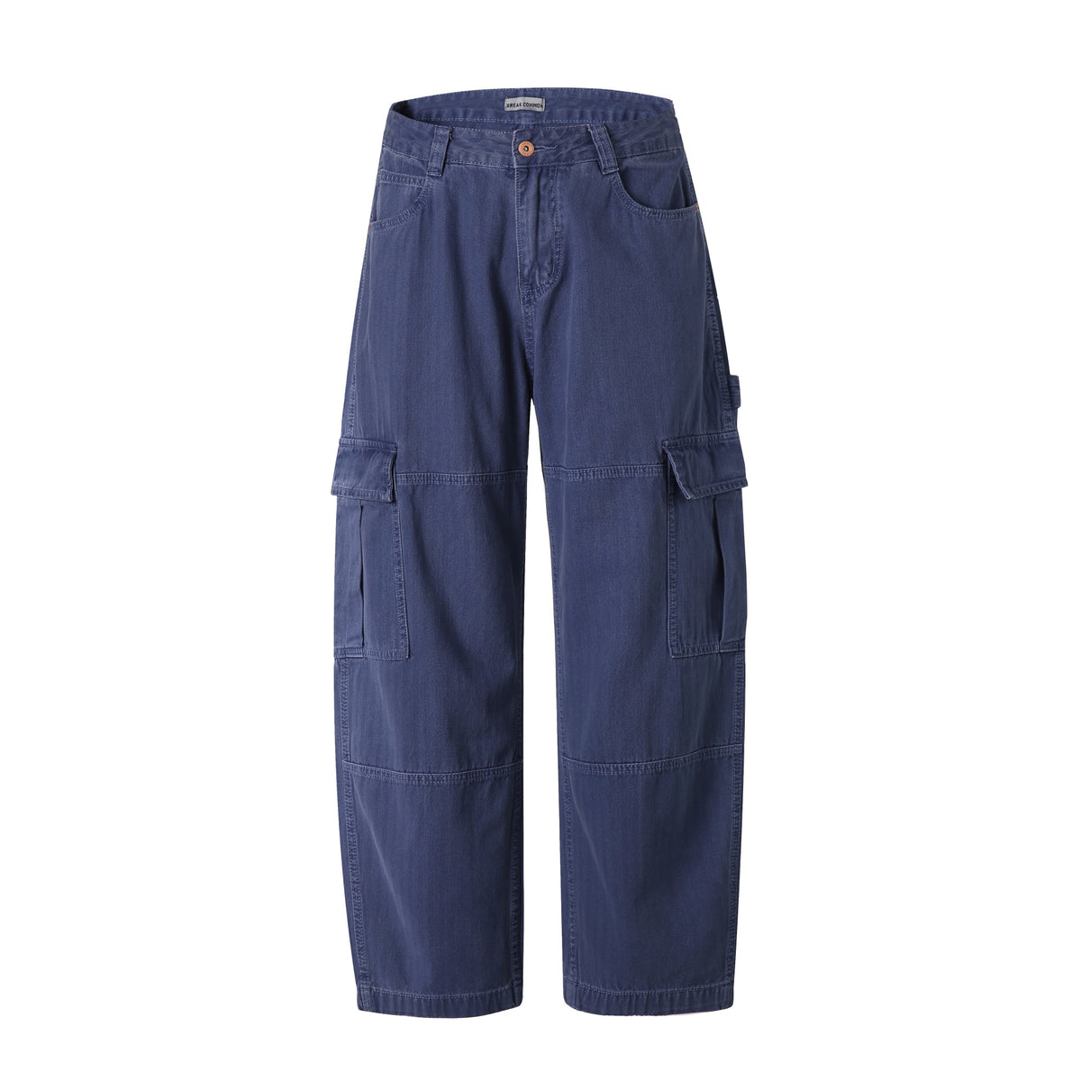 Men's soft canvas cargo pants with multiple flap pockets and elastic ankle cuffs EVA-US