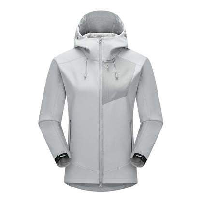 Men's Softshell Trekking Jacket with Hood breathable windproof stretch EVA-US