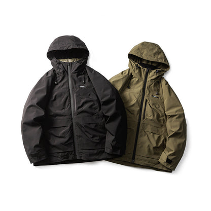 Men's Functional Outdoor Softshell Jacket with Hood and Multiple Pockets EVA-US