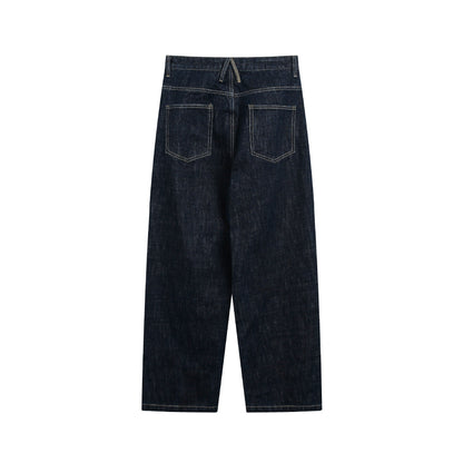 Women's high-waisted cropped jeans with wide leg and visible seams EVA-US