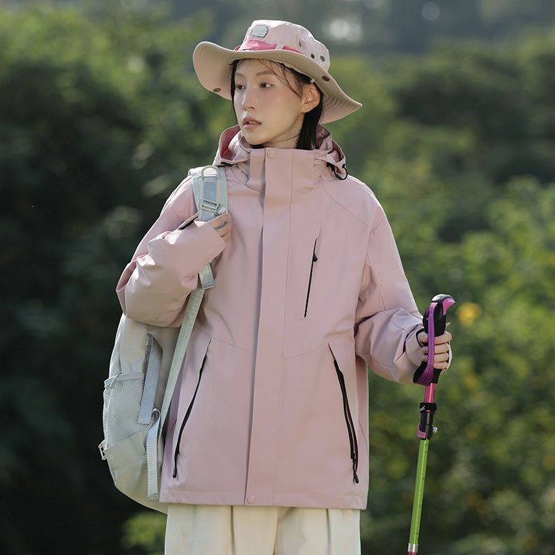 Men's Two-Tone Wind and Water-Repellent Softshell Jacket with Hood EVA-US