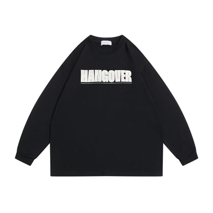Unisex Oversize sweatshirt with distinctive typo print, ribbed round neckline and extended sleeves EVA-US