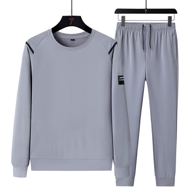 Men's sporty tracksuit set with zip jacket, round neck sweatshirt and slim fit jogging pants EVA-US