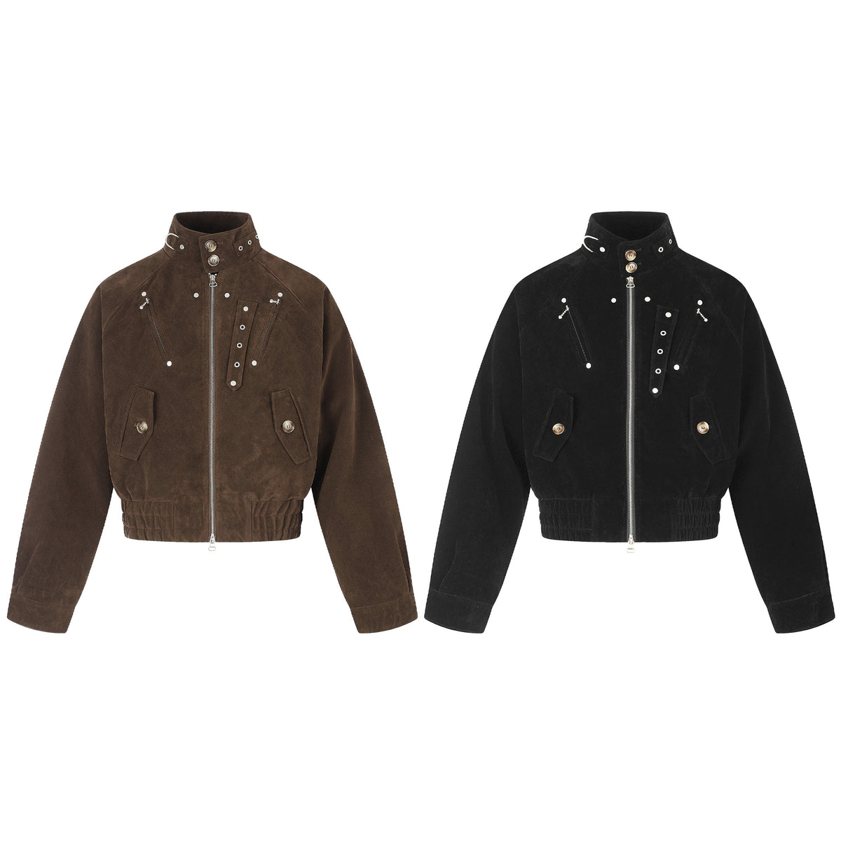 Men's Suede Bomber Jacket in Pilot Style EVA-US