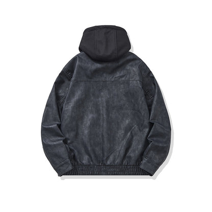 Men's Hooded Canvas Blouson in Boxy Cut with Utility Details EVA-US