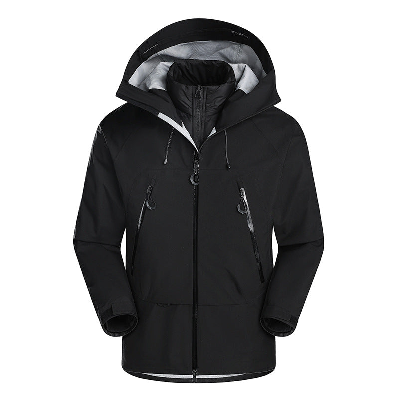 Men's waterproof softshell jacket with removable quilted inner jacket EVA-US
