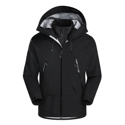 Men's waterproof softshell jacket with removable quilted inner jacket EVA-US
