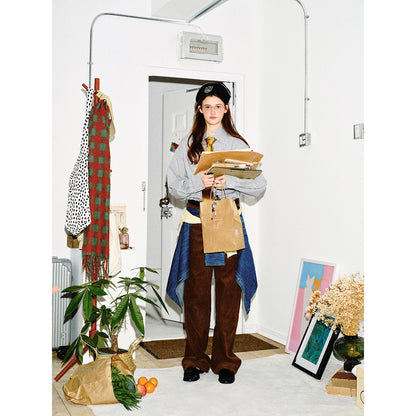 Unisex Oversized Check Shirt in Relaxed Fit with Rounded Hem EVA-US
