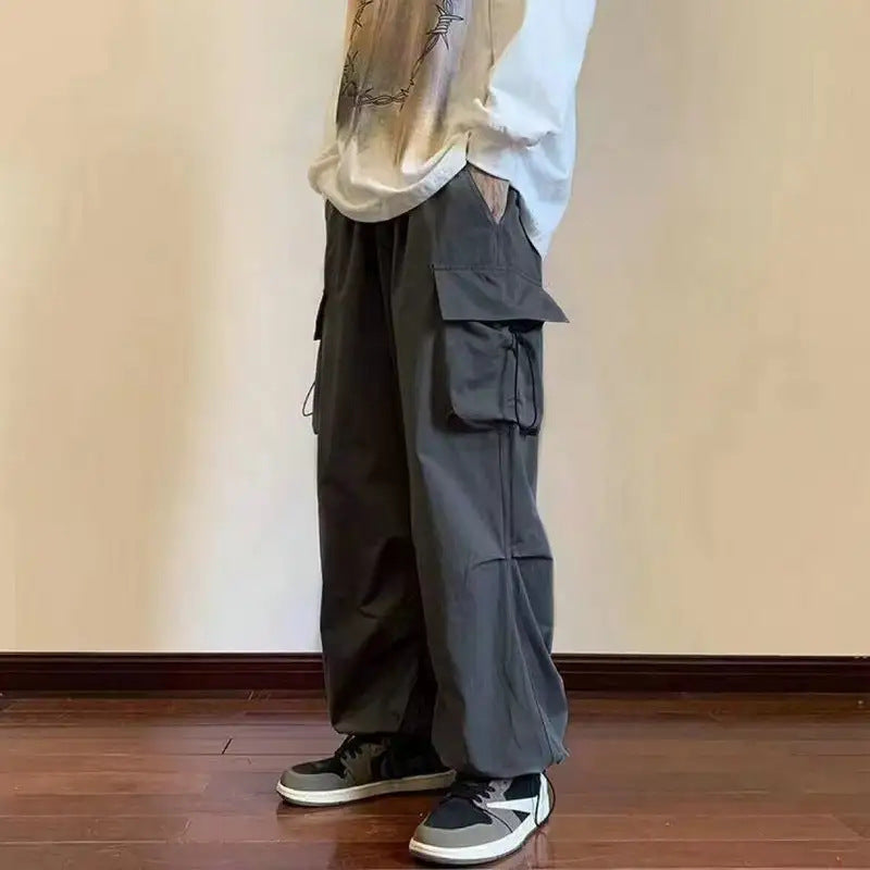 Men's Cargo Pants Wide Tunnel Drawstring