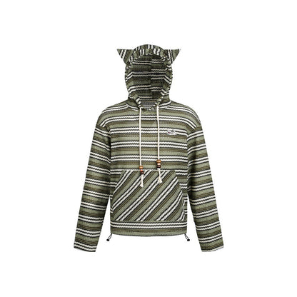 Women's knitted hoodie with cat ears and kangaroo pocket EVA-US