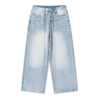 Women high-waisted cropped jeans in culotte cut with wide leg design EVA-US