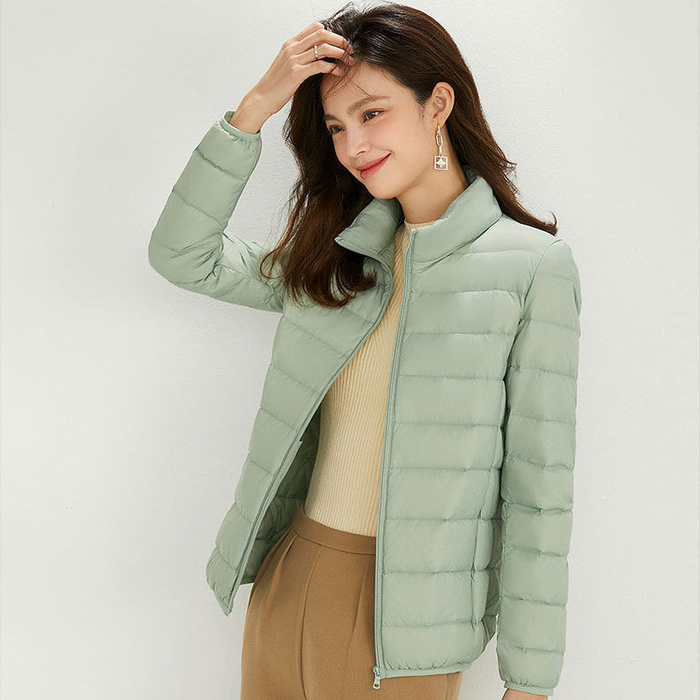 Women's Ultra-light Quilted Hooded Jacket with Ultra-flat Thermal Wadding EVA-US