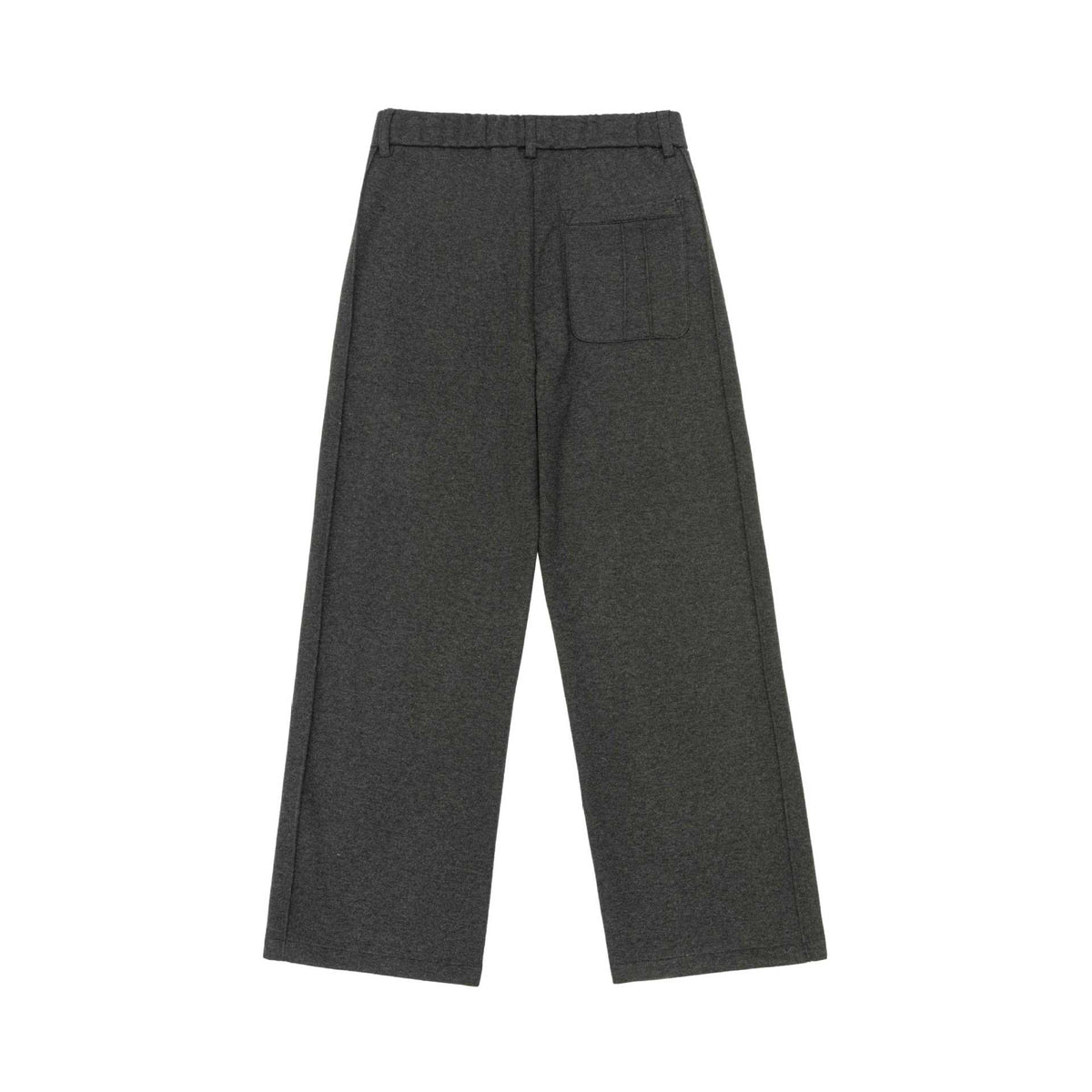 Women's wide pleated trousers made of sweat fabric with high waist and crease EVA-US