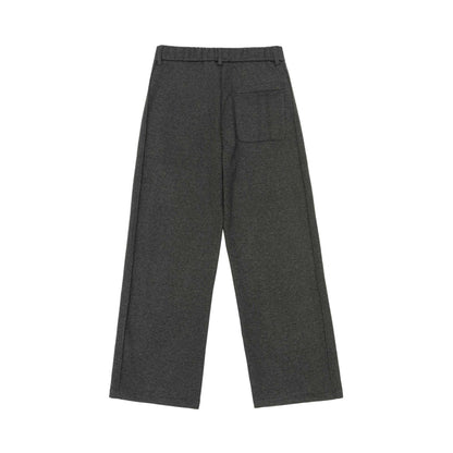 Women's wide pleated trousers made of sweat fabric with high waist and crease EVA-US