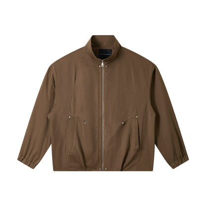 Men's short-cut utility blouson with high funnel collar and flap pockets EVA-US