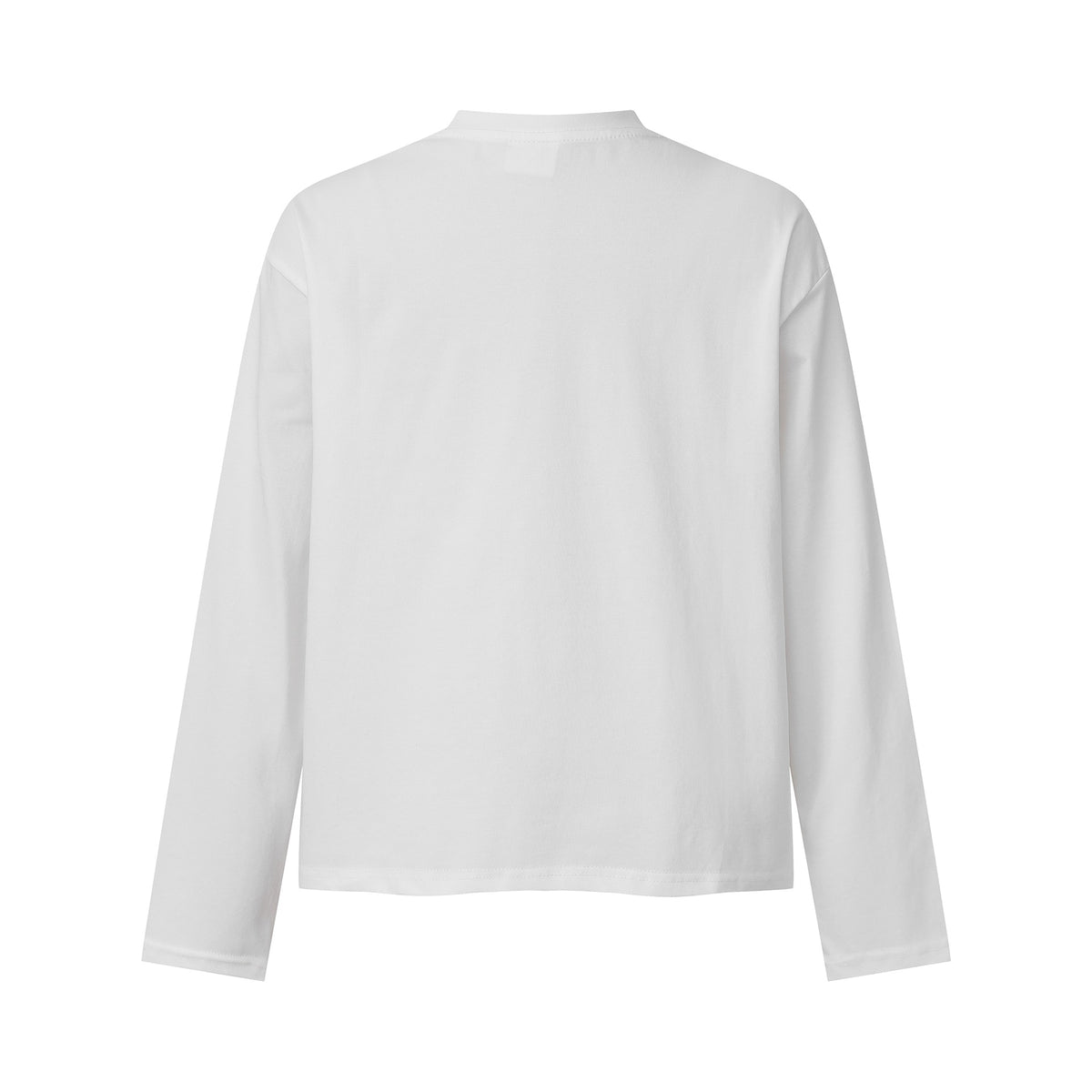 Women's long sleeve shirt with floral photo print and oversized boxy cut EVA-US
