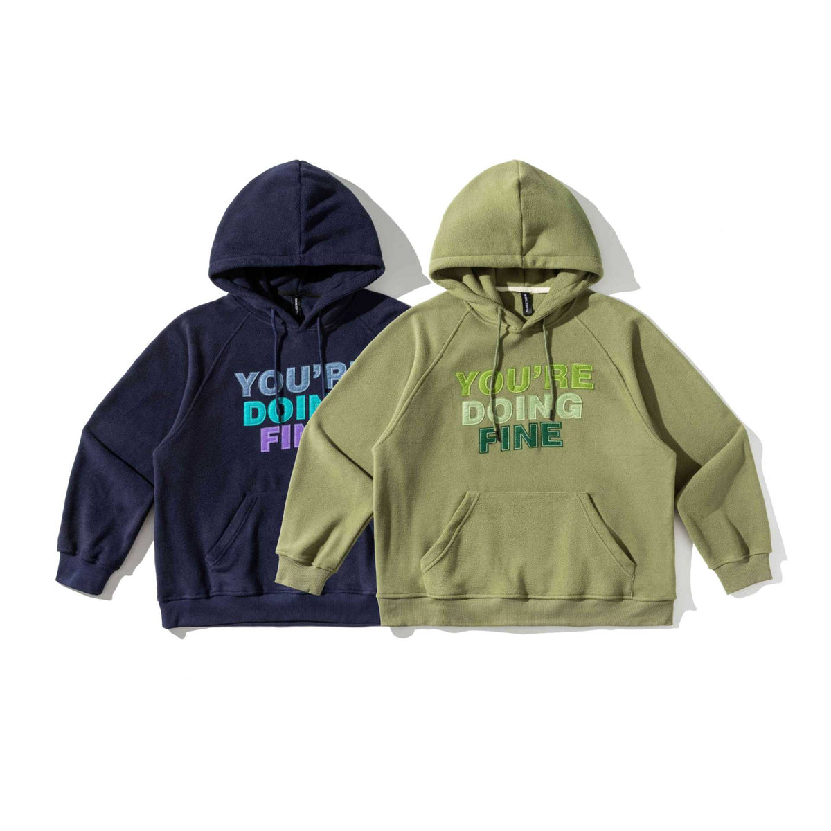 Unisex Oversized Fleece Hoodie with Statement Embroidery EVA-US